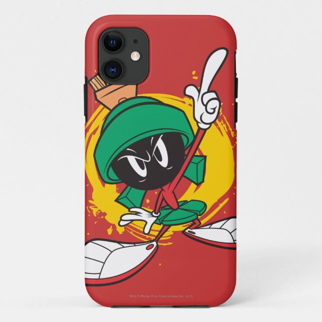 MARVIN THE MARTIAN™ zeigt nach oben Case-Mate iPhone Hülle (Rückseite)