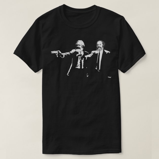 Marx and Bakunin Fun Philosophy Shirt (Design vorne)