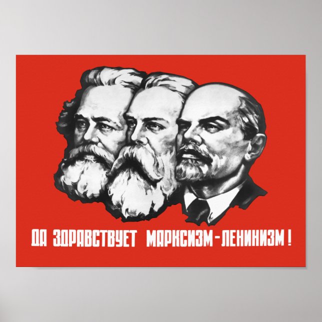Marx - Engels - Lenin - sowjetische Propaganda Poster (Vorne)