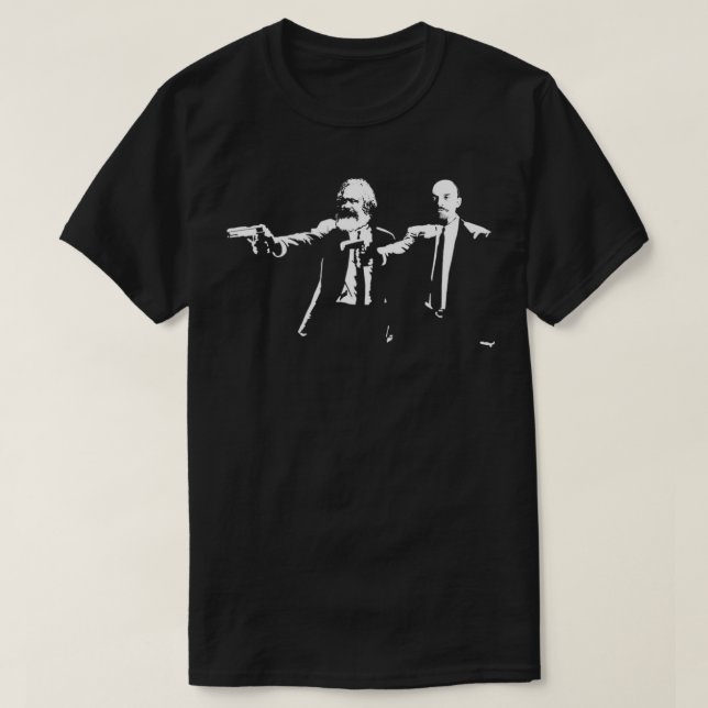 Marx und Lenin Fun Philosopher Shirt (Design vorne)