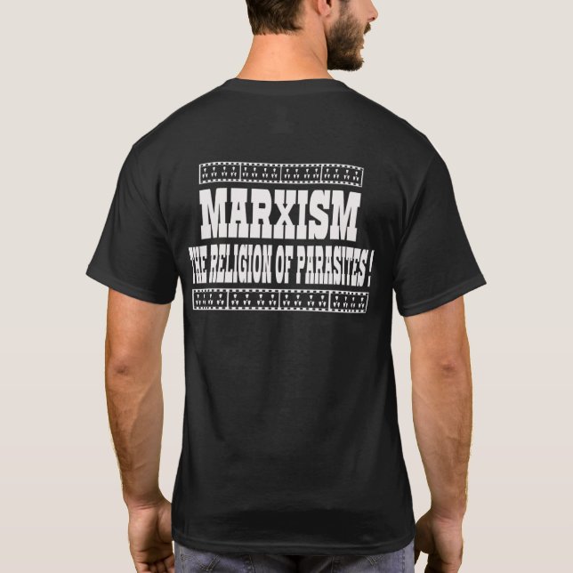 MARXISMUS IST DIE RELIGION DER PARASITEN T-Shirt (Rückseite)