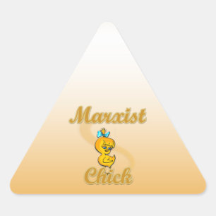 Marxist Chick Dreieckiger Aufkleber