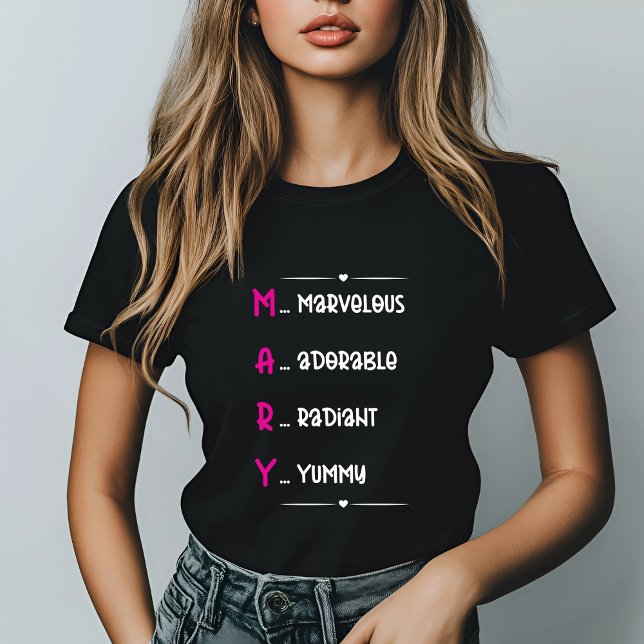 Mary Acronym Funny Personalisiert Name T - Shirt (Von Creator hochgeladen)