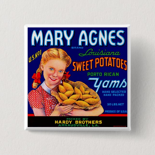 Mary Agnes Louisiana Yams Button (Vorderseite)