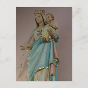 Mary and Baby Jesus katholische Kirchenstatue Postkarte