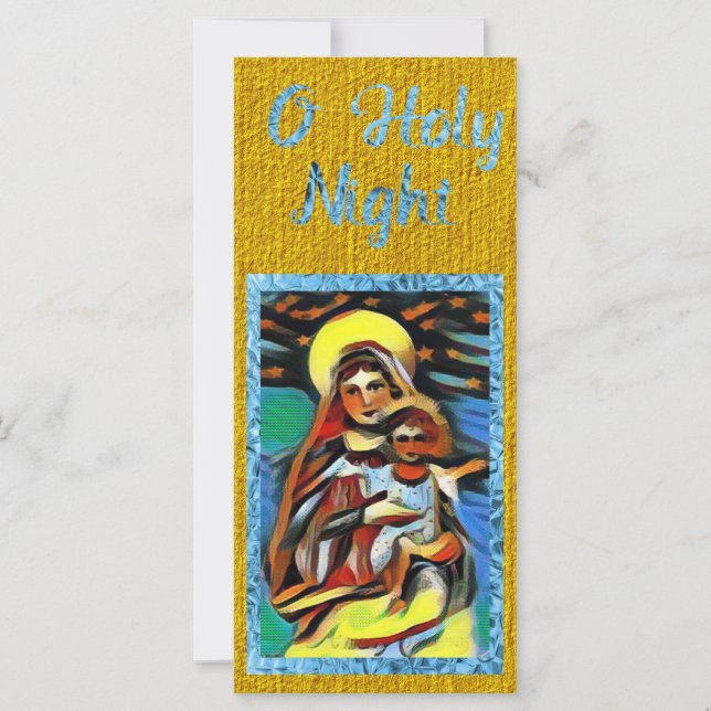 Mary and Jesus Art Christmas Flat Card (Vorderseite)