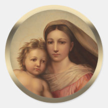 Mary and Jesus child Sistine Madonna Prang CC0970