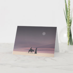 Mary and Joseph in moonlight Feiertagskarte