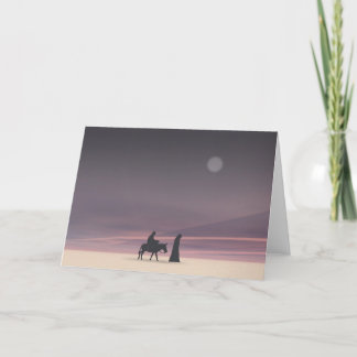 Mary and Joseph in moonlight Feiertagskarte
