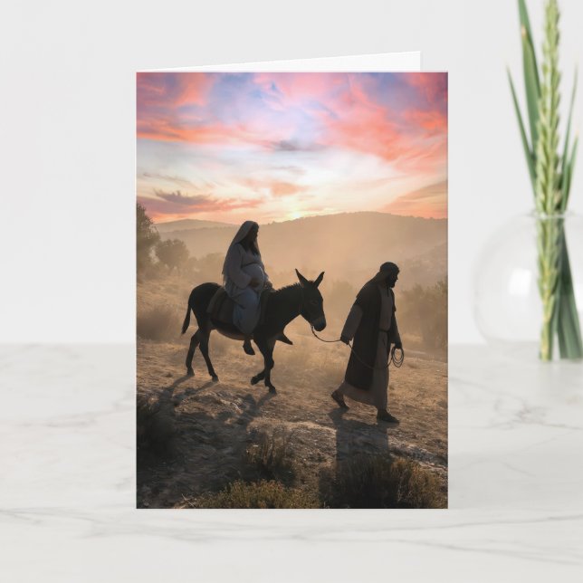 Mary and Joseph Traveling To Bethlehem Karte (Vorderseite)