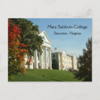 Mary Baldwin Uni Staunton VA Virginia Postcard