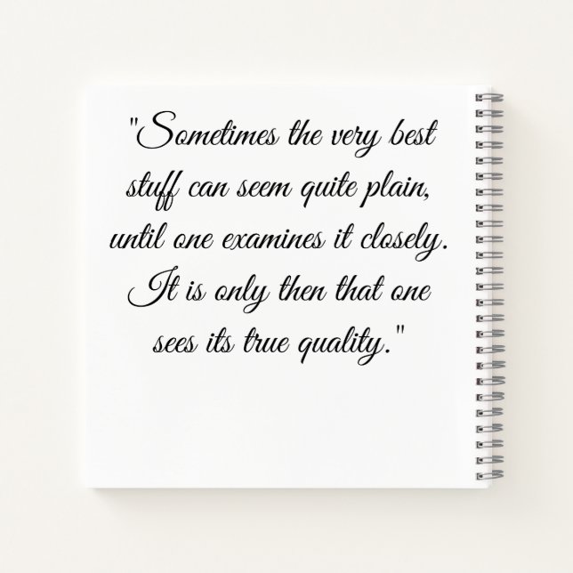 Mary Bennet notebook Notizbuch (Rückseite)