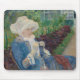 Mary Cassat - Lydia Crocheting im Garten Mousepad (Vorne)