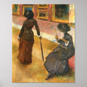 Mary Cassatt at the Louvre Museum Paris by Degas Poster