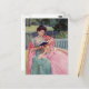 Mary Cassatt - Auguste Reading zu ihrer Tochter Postkarte (Vorderseite/Rückseite Beispiel)