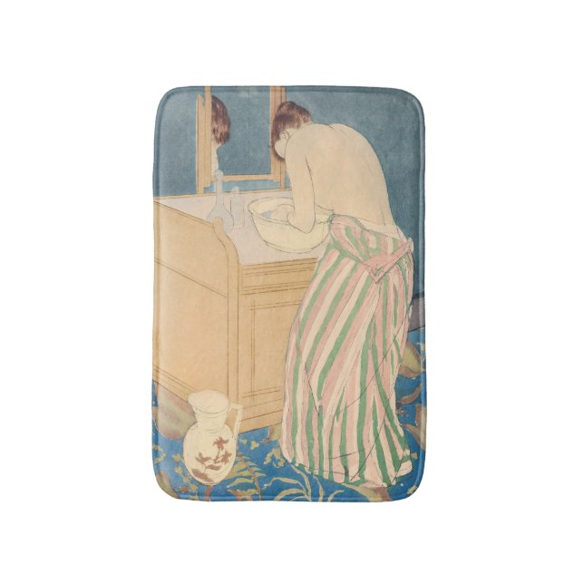 Mary Cassatt - Badegewässer für Frauen Badematte (Vorderseite Vertikal)