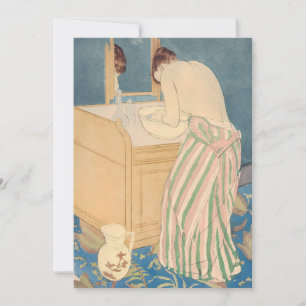 Mary Cassatt - Badegewässer für Frauen Dankeskarte
