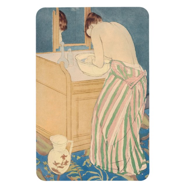 Mary Cassatt - Badegewässer für Frauen Magnet (Vertikal)