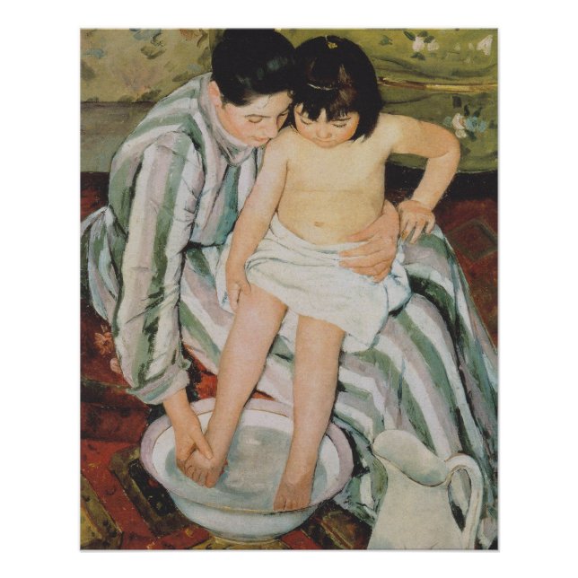 Mary Cassatt Child's Bath Painting Poster (Vorderseite)