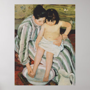Mary Cassatt Child's Bath Painting Poster