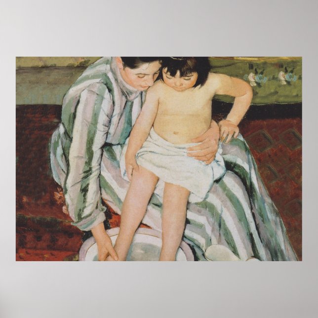 Mary Cassatt Child's Bath Painting Poster (Vorne)