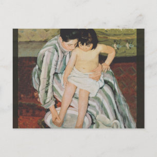 Mary Cassatt Child's Bath Painting Postkarte
