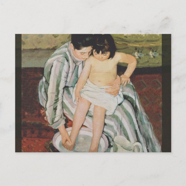Mary Cassatt Child's Bath Painting Postkarte (Vorderseite)