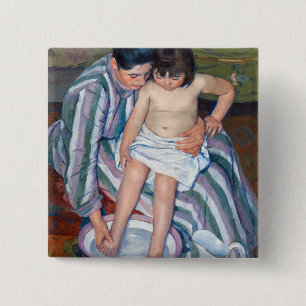 Mary Cassatt - Das Bad des Kindes / Das Bad Button
