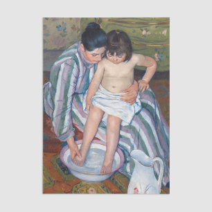 Mary Cassatt - Das Bad des Kindes / Das Bad Seidenpapier