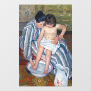 Mary Cassatt - Das Kinderbad / das Bad Fensteraufkleber
