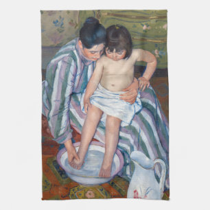 Mary Cassatt - Das Kinderbad / das Bad Geschirrtuch