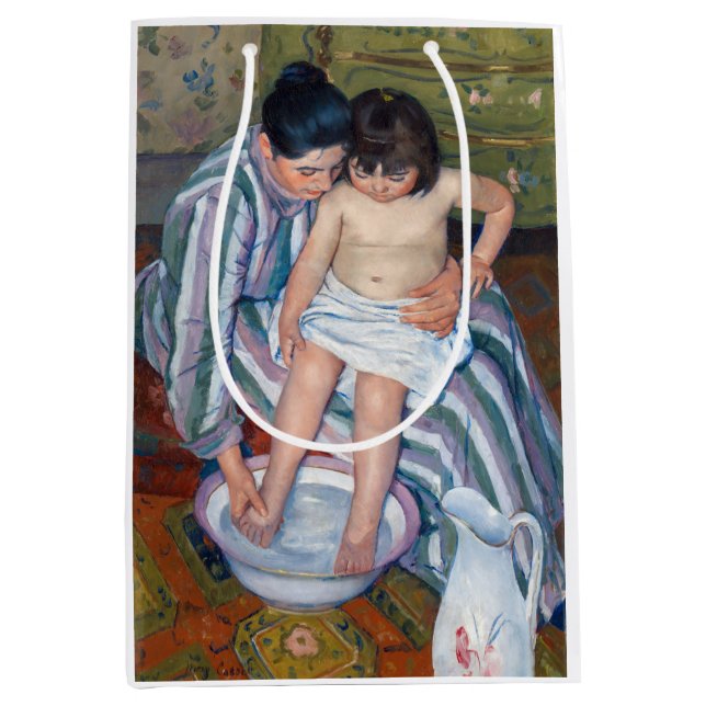 Mary Cassatt - Das Kinderbad / das Bad Mittlere Geschenktüte (Vorderseite)