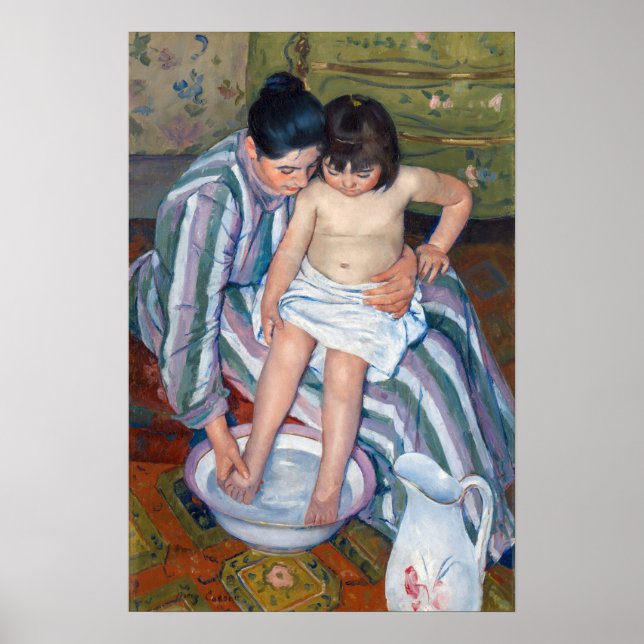 Mary Cassatt - Das Kinderbad / das Bad Poster (Vorne)