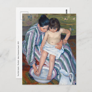 Mary Cassatt - Das Kinderbad / das Bad Postkarte