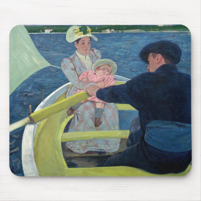 Mary Cassatt - Das Party für Boote Mousepad (Vorne)