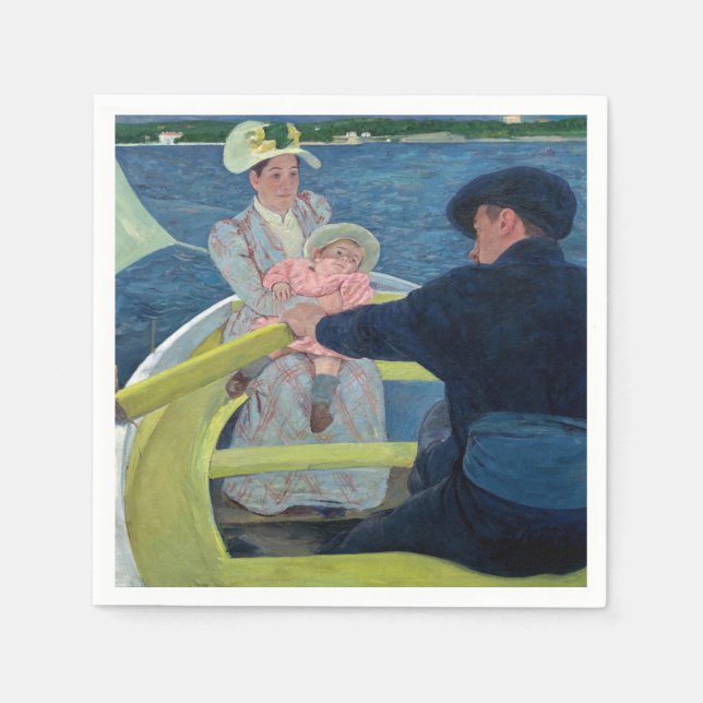 Mary Cassatt - Das Party für Boote Serviette (Vorderseite)
