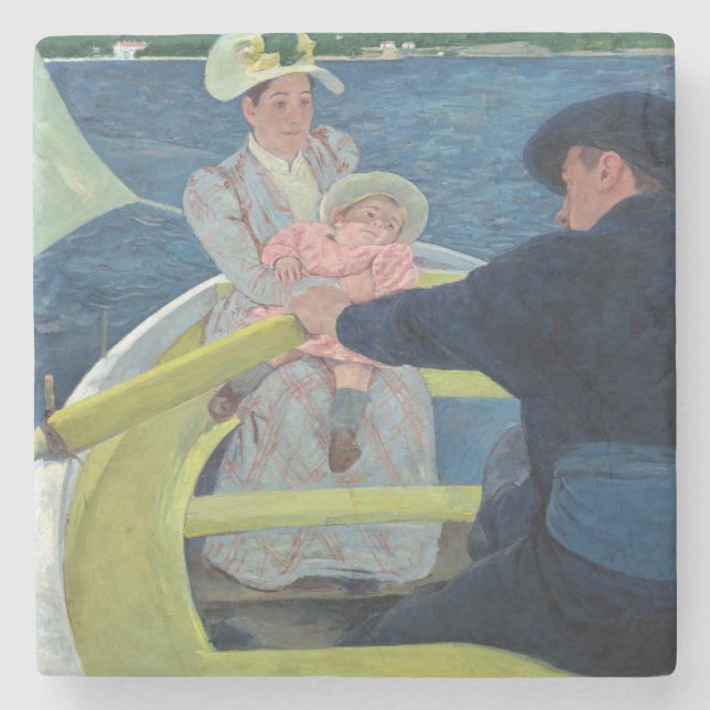 Mary Cassatt - Das Party für Boote Steinuntersetzer (Vorderseite)
