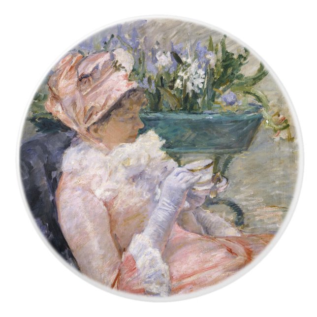 Mary Cassatt - Der Cup der Tee Keramikknauf (Vorderseite)