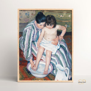 Mary Cassatt Die Bädergemälde des Kindes Kunst dru Poster