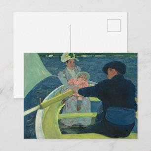 Mary Cassatt Die Bootsfahrt Impressionistische Kun Postkarte