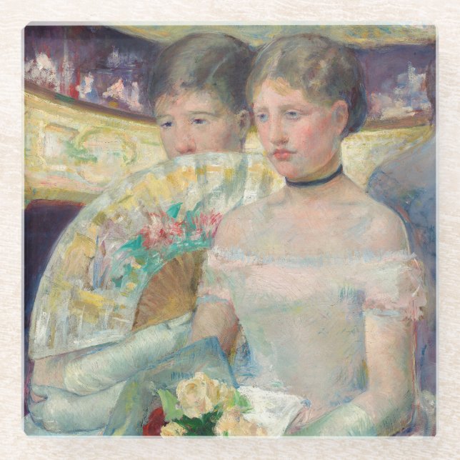 Mary Cassatt - Die Loge Glasuntersetzer (Vorderseite)