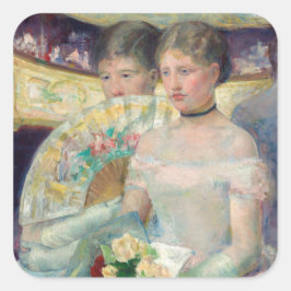Mary Cassatt - Die Loge Quadratischer Aufkleber