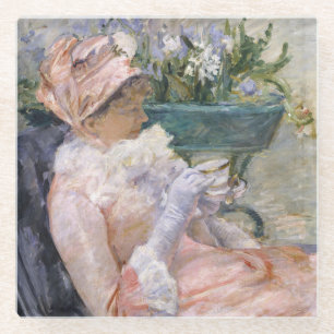 Mary Cassatt - Die Tasse Tee Glasuntersetzer