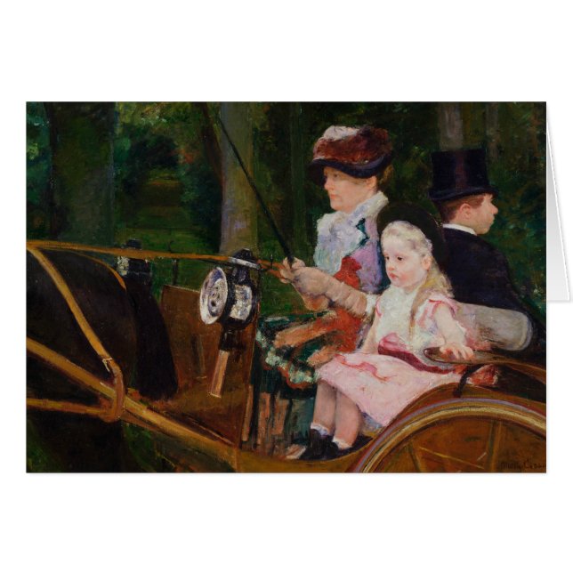 Mary Cassatt - Eine Frau und ein Mädchen fahren (Vorderseite (Horizontal))