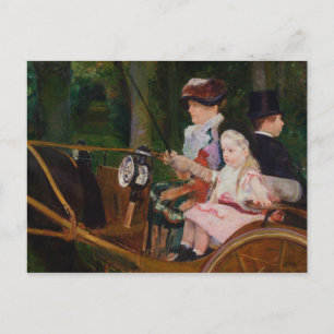 Mary Cassatt - Eine Frau und ein Mädchen fahren Postkarte