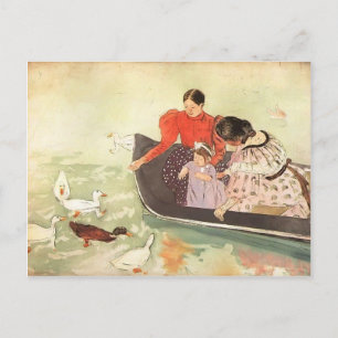 Mary Cassatt- Feeding the Ducks Postkarte