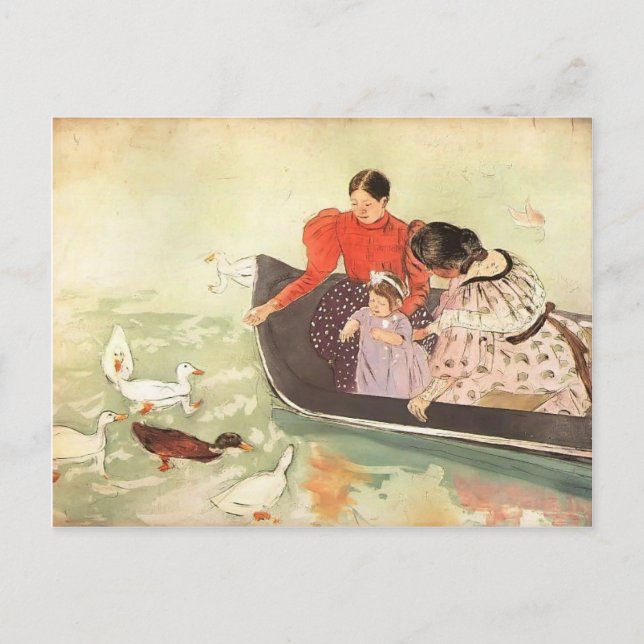 Mary Cassatt- Feeding the Ducks Postkarte (Vorderseite)