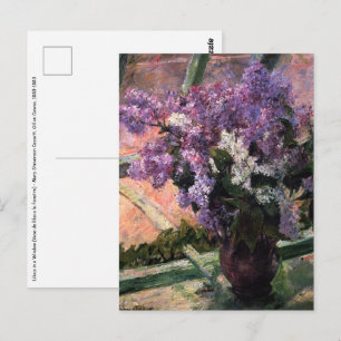 Mary Cassatt - Flieder in einem Fenster Postkarte
