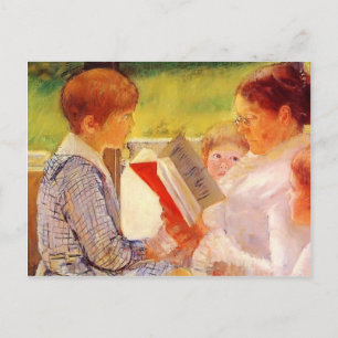 Mary Cassatt - Frau Cassatt Reading to Grandchildr Postkarte
