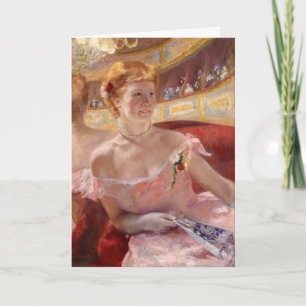 Mary Cassatt - Frau mit Perlenkette in einer Loge Karte
